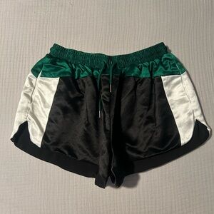 Cynthia Rowley Green Black White Athletic Shorts